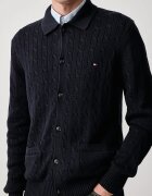 Tommy Hilfiger жилетка мъжка от памук тъмносиня MW0MW44756