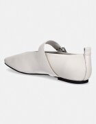 Tommy Jeans балеринки кожени TJW BALLERINA BUCKLE бежови EN0EN03019
