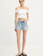 Tommy Jeans Блуза дамска в бяло с изчистен дизайн DW0DW20238
