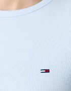 Tommy Jeans блуза с дълги ръкави дамска от памук с еластан синя DW0DW22783