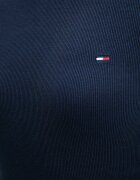 Tommy Jeans блуза с дълги ръкави дамска от памук с еластан тъмносиня DW0DW22783