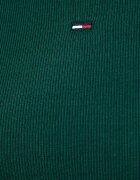 Tommy Jeans блуза с дълги ръкави дамска от памук с еластан зелена DW0DW17387