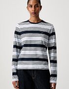 Tommy Jeans блуза с дълги ръкави дамска от памук синя DW0DW23562