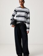 Tommy Jeans блуза с дълги ръкави дамска от памук синя DW0DW23562