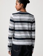 Tommy Jeans блуза с дълги ръкави дамска от памук синя DW0DW23562