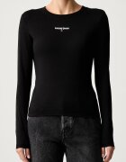 Tommy Jeans блуза с дълги ръкави дамска с памук черна DW0DW23248
