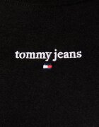 Tommy Jeans блуза с дълги ръкави дамска с памук черна DW0DW23248