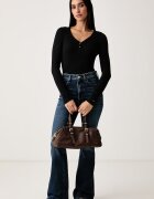 Tommy Jeans блуза с дълги ръкави дамска с вискоза черна DW0DW23259
