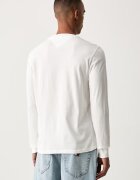 Tommy Jeans блуза с дълги ръкави мъжка от памук бяла DM0DM23546
