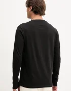 Tommy Jeans блуза с дълги ръкави мъжка от памук черна DM0DM21594