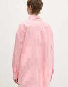 Tommy Jeans Блуза тип риза дамска памучна Розова на райе DW0DW22218