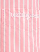 Tommy Jeans Блуза тип риза дамска памучна Розова на райе DW0DW22218