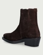 Tommy Jeans боти челси дамски от велур TJW SUEDE COWBOY BOOTS кафяви EN0EN03142