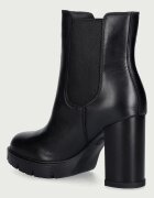 Tommy Jeans боти дамски от кожа TJW CHELSEA HIGH HEEL BOOTS черни EN0EN03112