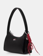 Tommy Jeans чанта дамска от имитация на кожа черна AW0AW18458