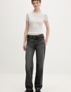Tommy Jeans дънки straight дамски сиви DW0DW23045
