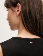 Tommy Jeans елек дамски с добавен лен черен DW0DW22223