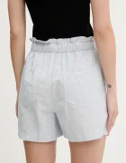 Tommy Jeans Къс панталон с лен в синьо с десен с висока талия DW0DW20360