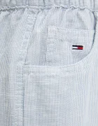 Tommy Jeans Къс панталон с лен в синьо с десен с висока талия DW0DW20360