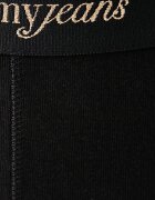 Tommy Jeans клин дамски от памук с еластан черен с ниска талия DW0DW23445