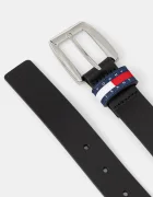 Tommy Jeans Кожен колан в черно AW0AW18099