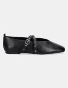 Tommy Jeans Кожени балеринки TJW LEATHER MARYJANE BALLERINA в черно EN0EN02868