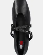Tommy Jeans Кожени балеринки TJW LEATHER MARYJANE BALLERINA в черно EN0EN02868