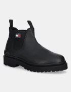 Tommy Jeans Кожени боти челси TJM CHELSEA LEATHER WL мъжки в черно EM0EM01670
