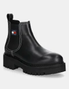 Tommy Jeans Кожени боти челси TJW URBAN CHELSEA BOOT в черно с платформа EN0EN02908