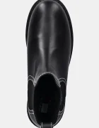 Tommy Jeans Кожени боти челси TJW URBAN CHELSEA BOOT в черно с платформа EN0EN02908