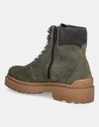 Tommy Jeans Кожени боти TJM LACE UP BOOT SUEDE в зелено EM0EM01642