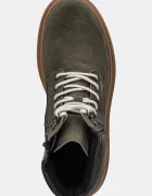 Tommy Jeans Кожени боти TJM LACE UP BOOT SUEDE в зелено EM0EM01642