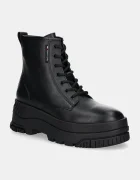 Tommy Jeans Кожени боти TJW LACE UP FLATFORM BOOT
