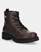 Tommy Jeans Кожени боти TJW LACE UP LEATHER BOOT