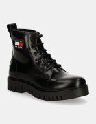 Tommy Jeans Кожени кубинки TJW LACE UP BOOT