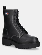 Tommy Jeans Кожени кубинки TJW URBAN LACE UP BOOT