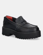 Tommy Jeans Кожени мокасини ARCHIVE 01 LOAFER LEATHER в черно с платформа EN0EN03005