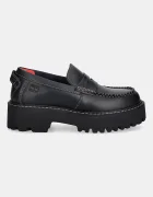 Tommy Jeans Кожени мокасини ARCHIVE 01 LOAFER LEATHER в черно с платформа EN0EN03005