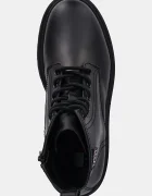 Tommy Jeans Кожени обувки TJM LACE UP RUBBERIZED мъжки в черно EM0EM01628