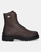 Tommy Jeans Кожени обувки TJM LACE UP TUMBLED HIGH мъжки в кафяво EM0EM01631