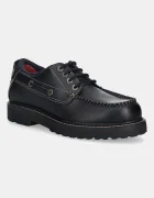 Tommy Jeans Кожени половинки обувки ARCHIVE 01 BOAT SHOE LEATHER мъжки в черно EM0EM01651