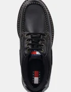 Tommy Jeans Кожени половинки обувки ARCHIVE 01 BOAT SHOE LEATHER мъжки в черно EM0EM01651