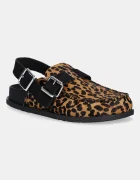 Tommy Jeans Кожени сандали TJW MULE LEOPARD