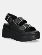 Tommy Jeans Кожени сандали WEDGE SANDAL