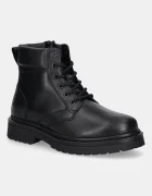 Tommy Jeans Кожени зимни обувки TJM LACE UP BOOT мъжки в черно EM0EM01706