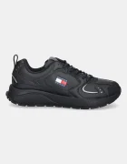 Tommy Jeans Маратонки TJM RUNNER LEATHER мъжки в черно EM0EM01621