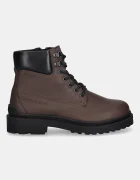 Tommy Jeans Обувки TJM LACE UP BOOT LEATHER мъжки в кафяво EM0EM01629