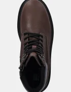 Tommy Jeans Обувки TJM LACE UP BOOT LEATHER мъжки в кафяво EM0EM01629