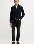 Tommy Jeans Памучен пуловер мъжки в синьо от лека материя DM0DM22103