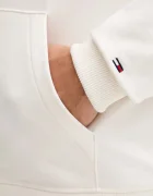 Tommy Jeans Памучен суичър мъжки в бежово с качулка с принт DM0DM22112